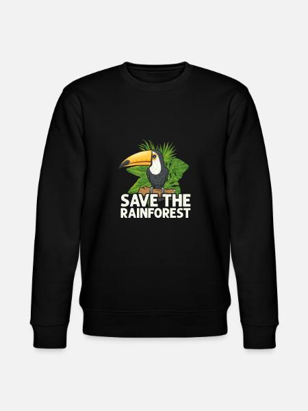 Toucan Bird Rainforest - Stanley/Stella CHANGER Unisex Organic Sweatshirt - black