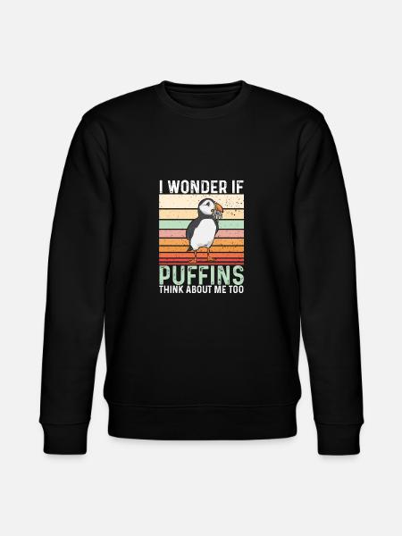 puffin puffin auke birds Lunde - Stanley/Stella CHANGER Unisex Organic Sweatshirt - black