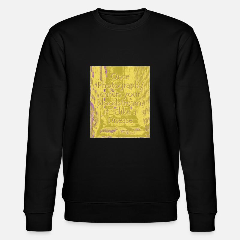 phtotography disease olive - Stanley/Stella CHANGER Unisex Organic Sweatshirt - black