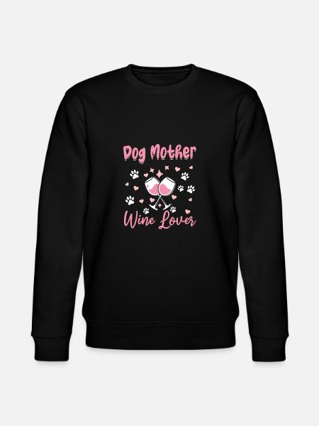Hundemutter und Weinliebhaberin - Stanley/Stella Unisex Bio-Sweatshirt CHANGER - Schwarz