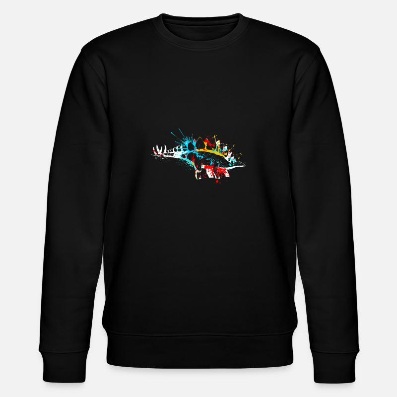 Splash art Dinosaur Stegosaurus - Sweat bio CHANGER Stanley/Stella Unisexe - noir
