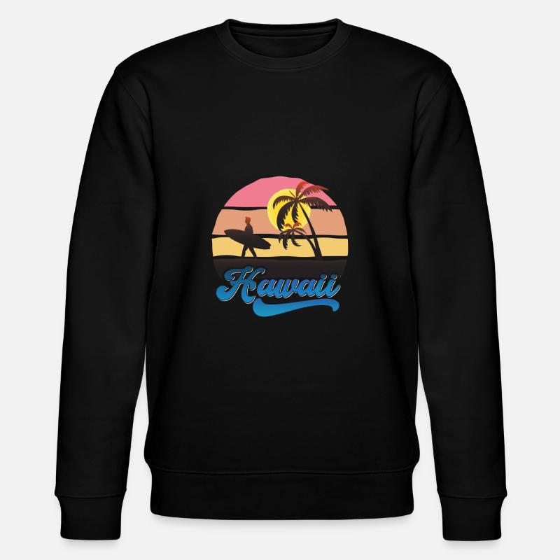 Hawaii Surf Sunset Beach Design - Stanley/Stella Unisex Bio-Sweatshirt CHANGER  - Schwarz