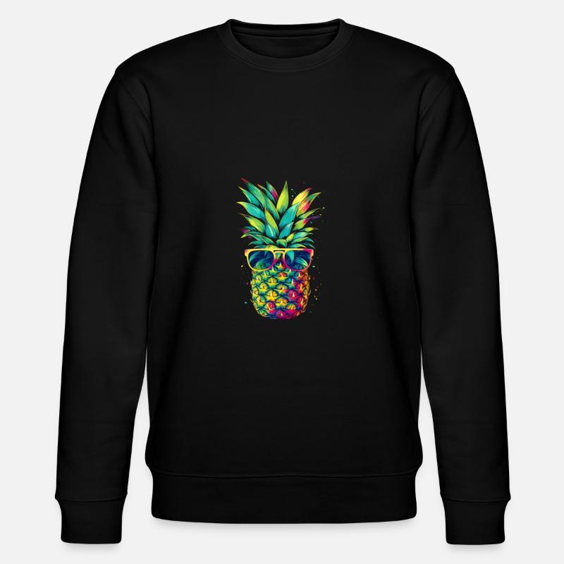 Pineapple Sunglasses Beach Hawaiian Holidays - Sweat bio CHANGER Stanley/Stella Unisexe - noir
