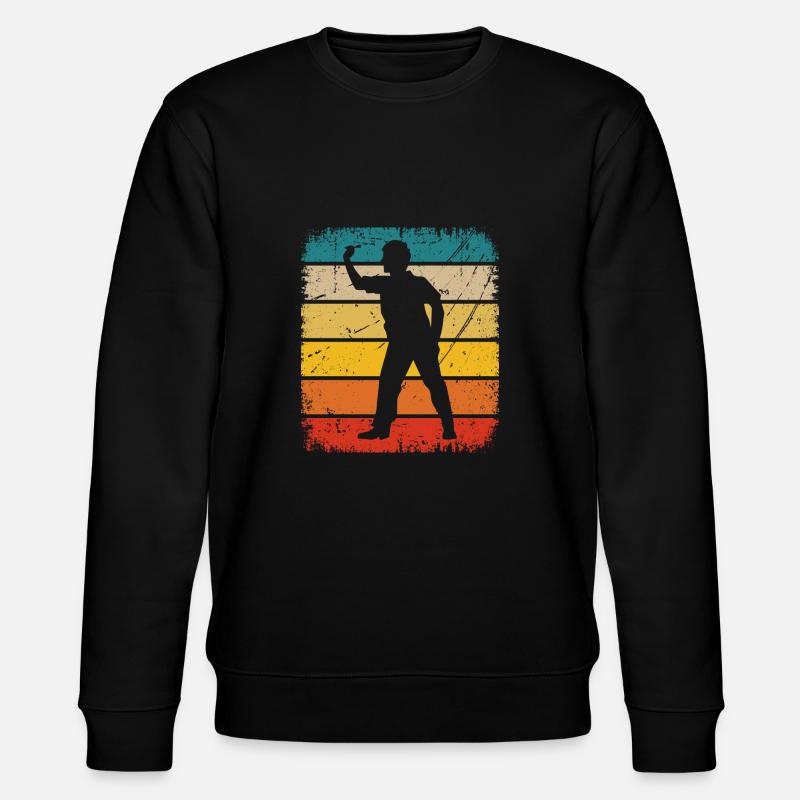 Retro Rectangle - Dart Player - - Stanley/Stella CHANGER Unisex Organic Sweatshirt - black