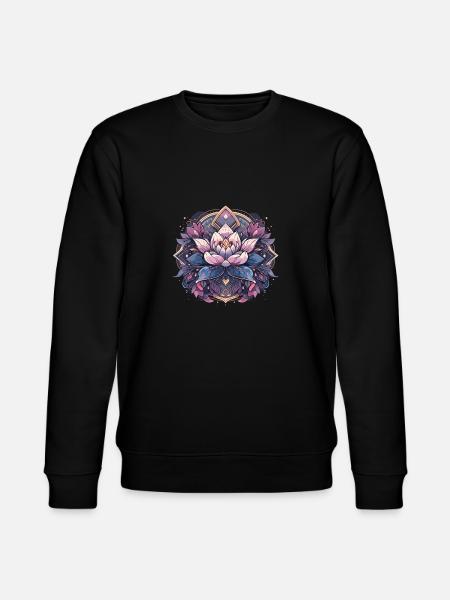 Lotus Flower Meditation - Stanley/Stella CHANGER Unisex Organic Sweatshirt - black