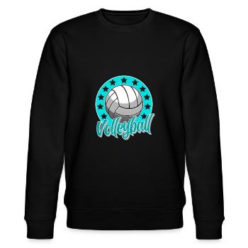 Volleyball - Stanley/Stella Unisex Bio-Sweatshirt CHANGER  - Schwarz - Vorne - Nik (191cm) & Marisol (170cm)