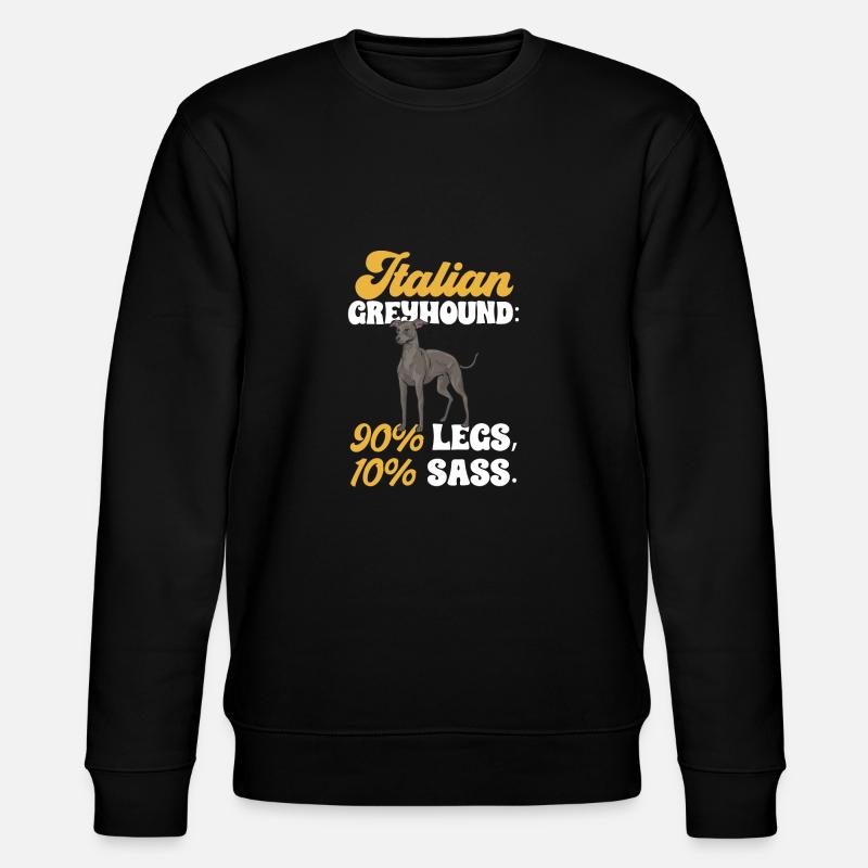 Lévrier italien Greyhound Chiens - Sweat bio CHANGER Stanley/Stella Unisexe - noir