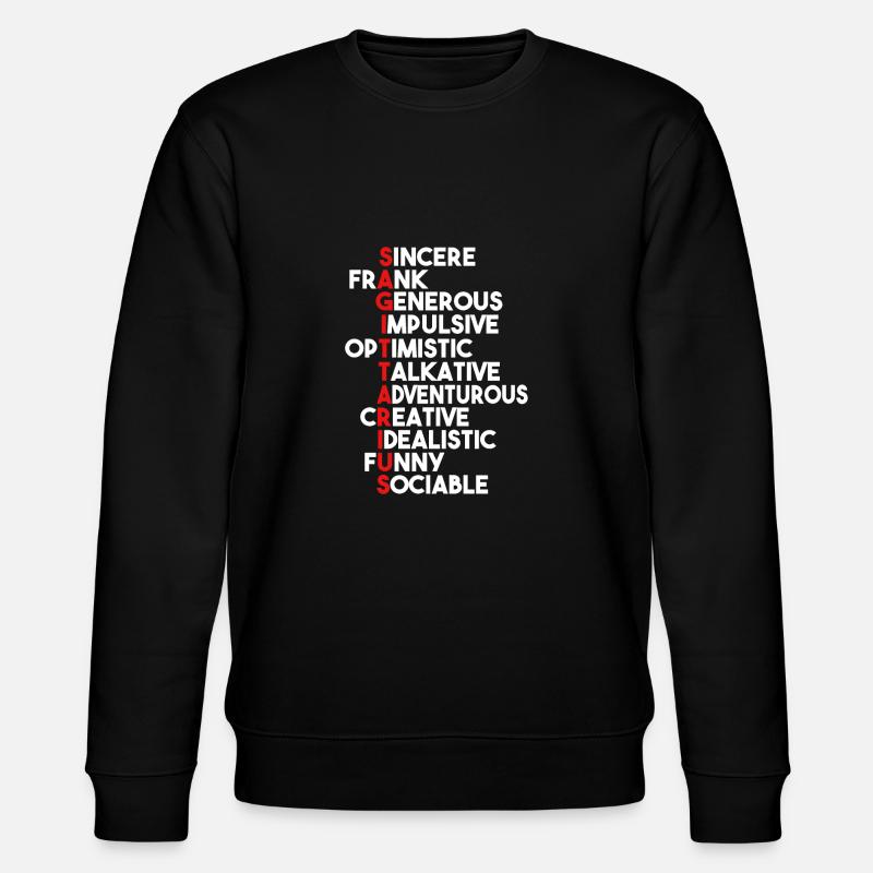 Sagittarius Sagittarius Meaning Sincere Creative - Stanley/Stella CHANGER Unisex Organic Sweatshirt - black