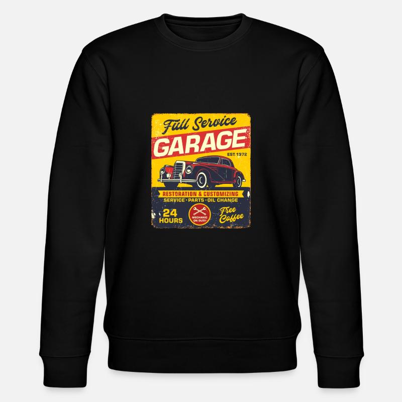 Autogarage retro - Stanley/Stella Unisex Bio-Sweatshirt CHANGER  - Schwarz