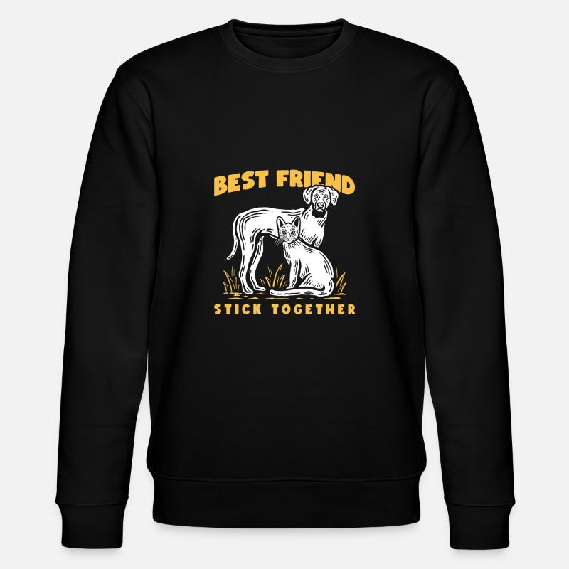 Chat et chien - Sweat bio CHANGER Stanley/Stella Unisexe - noir
