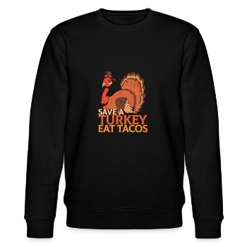 Save A Turkey Mangez des tacos mexicains drôles de Thanksgiving - Sweat bio CHANGER Stanley/Stella Unisexe - noir - Devant - Nik (191cm) & Marisol (170cm)