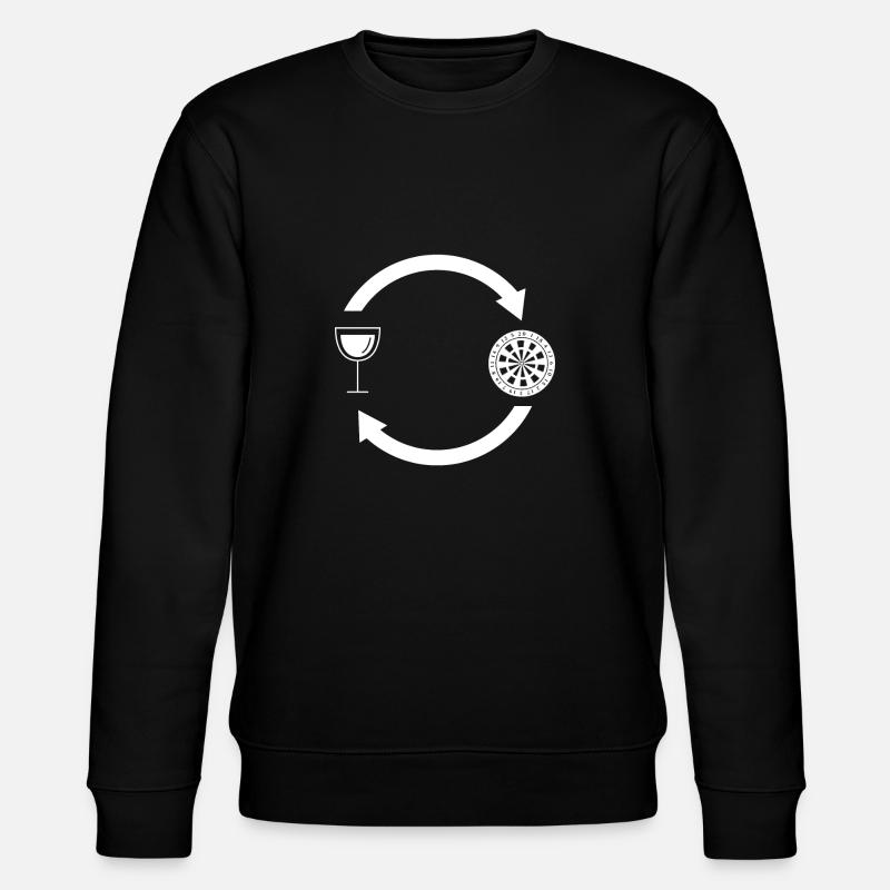 Loading the arrows - wine - dartboard - - Stanley/Stella CHANGER Unisex Organic Sweatshirt - black