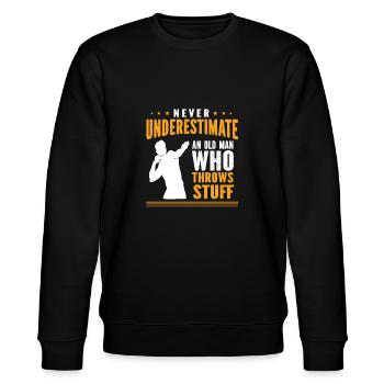 Shot Put Throwing Athletics - Stanley/Stella CHANGER Unisex Organic Sweatshirt - black - Front - Nik (191cm) & Marisol (170cm)