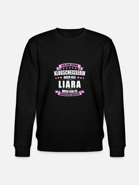 Name Liara Vorname Klugscheisserin Namenstag - Stanley/Stella Unisex Bio-Sweatshirt CHANGER  - Schwarz