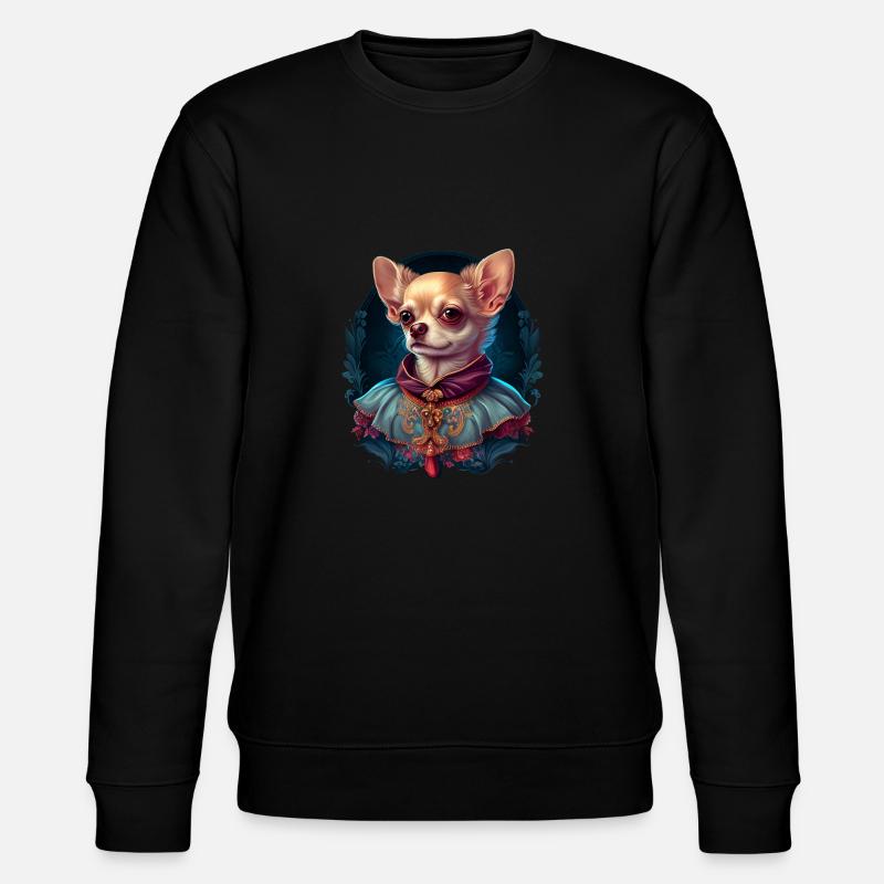 Chihuahua - Dame Anglaise Robe Chien - Sweat bio CHANGER Stanley/Stella Unisexe - noir