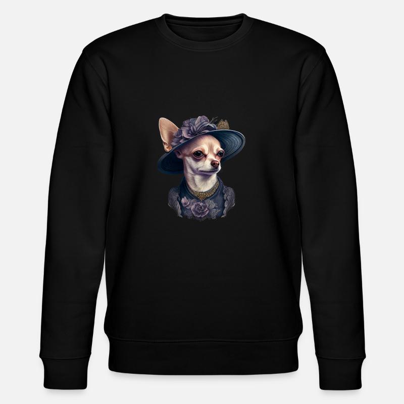 Chihuahua - Dame Anglaise Robe Chien - Sweat bio CHANGER Stanley/Stella Unisexe - noir