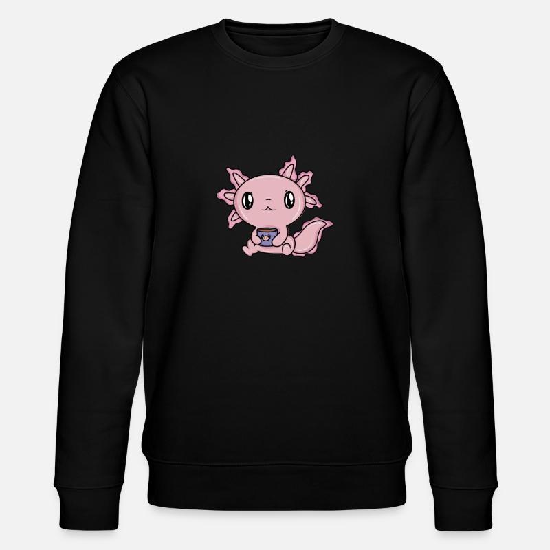 Kaffee Niedlicher Axolotl - Stanley/Stella Unisex Bio-Sweatshirt CHANGER  - Schwarz