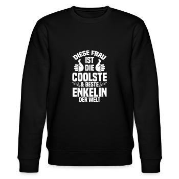 Enkelin - Stanley/Stella Unisex Bio-Sweatshirt CHANGER  - Schwarz - Vorne - Nik (191cm) & Marisol (170cm)