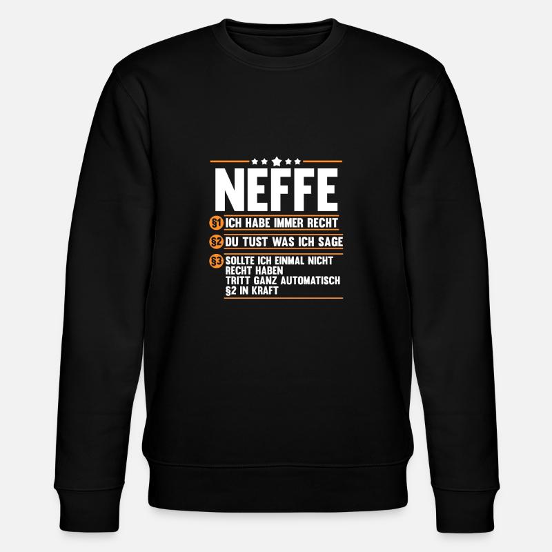 Neffe - Stanley/Stella Unisex Bio-Sweatshirt CHANGER  - Schwarz