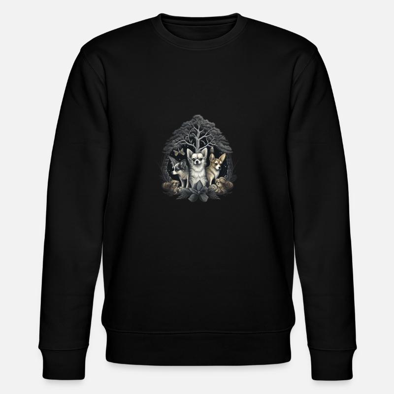 Chihuahua | Weihnachten | Weihnachtsbaum | - Stanley/Stella Unisex Bio-Sweatshirt CHANGER  - Schwarz