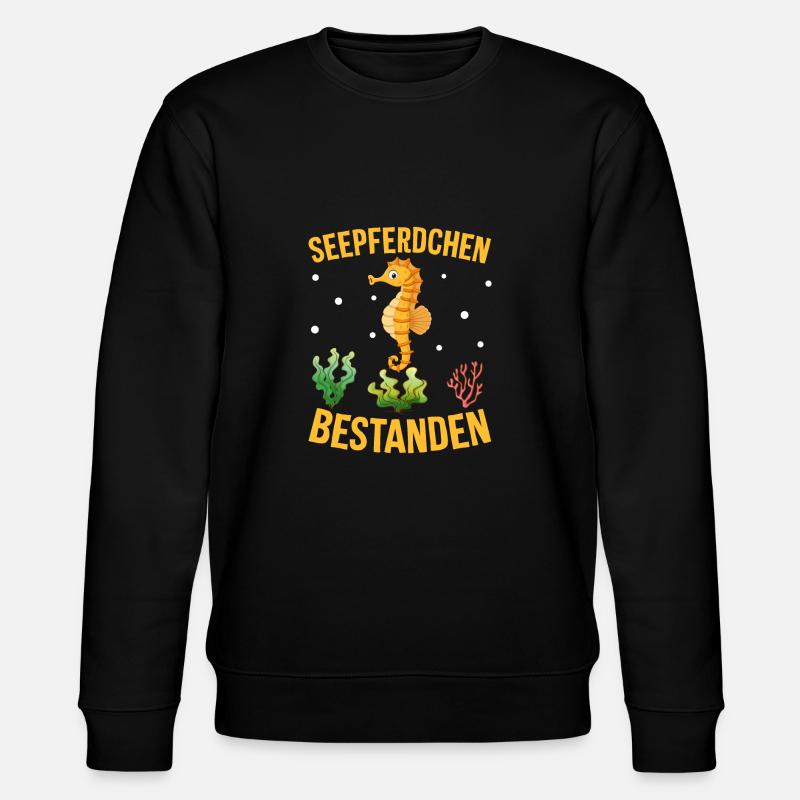 Seepferdchen bestanden - Stanley/Stella Unisex Bio-Sweatshirt CHANGER  - Schwarz