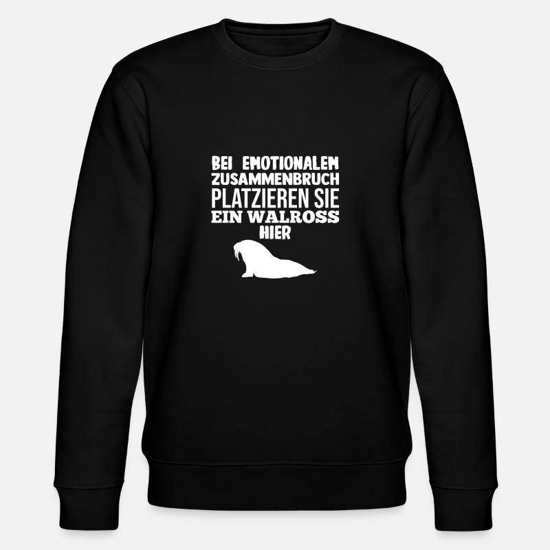 Walross - Stanley/Stella Unisex Bio-Sweatshirt CHANGER  - Schwarz