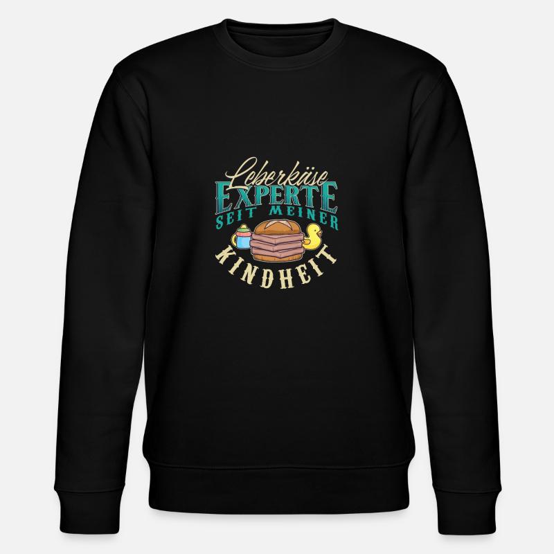 Leberkäse Experte Fleischkäse Brötchen - Stanley/Stella Unisex Bio-Sweatshirt CHANGER  - Schwarz