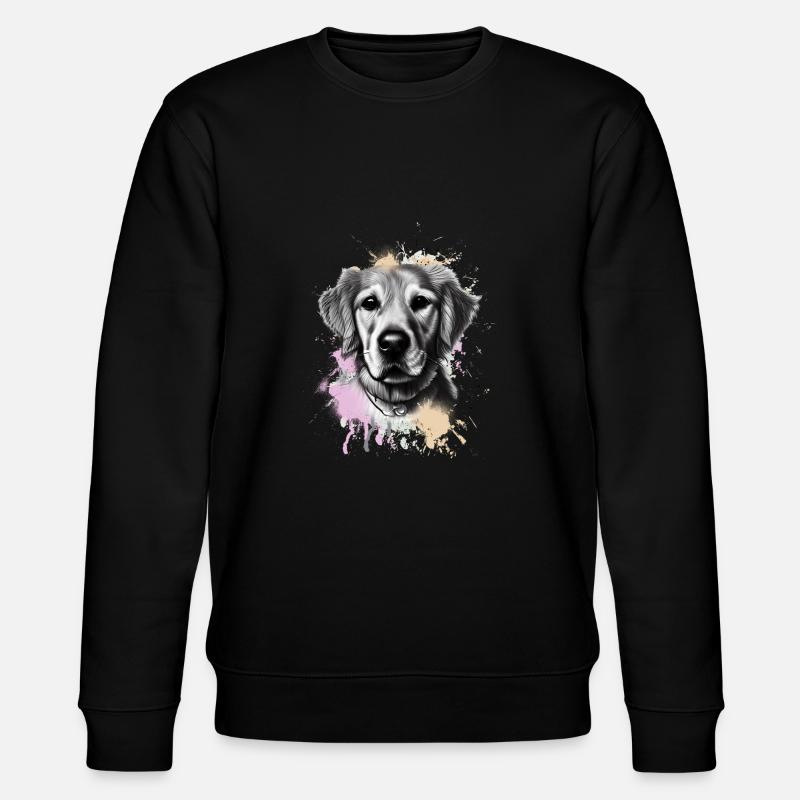 Golden Retriever - Stanley/Stella Unisex Bio-Sweatshirt CHANGER  - Schwarz