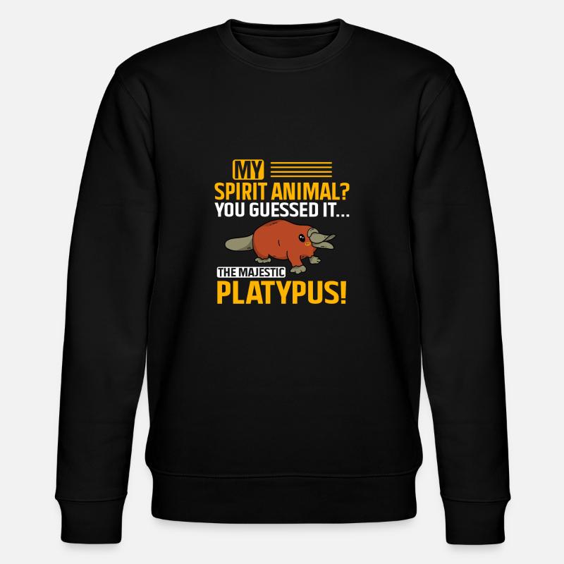 Platypus Schnabeltier - Stanley/Stella Unisex Bio-Sweatshirt CHANGER  - Schwarz