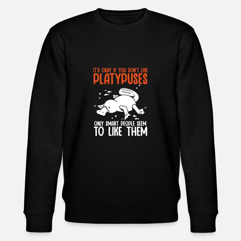 Platypus Schnabeltier - Stanley/Stella Unisex Bio-Sweatshirt CHANGER  - Schwarz