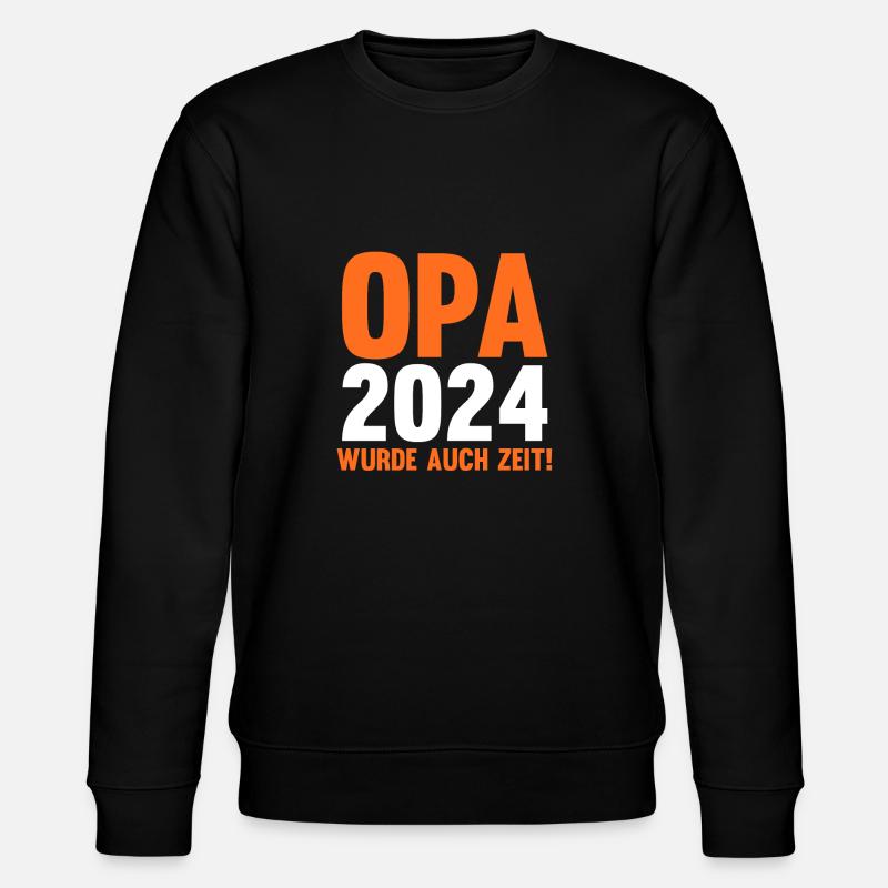 Werdender Opa 2039 - Stanley/Stella Unisex Bio-Sweatshirt CHANGER  - Schwarz
