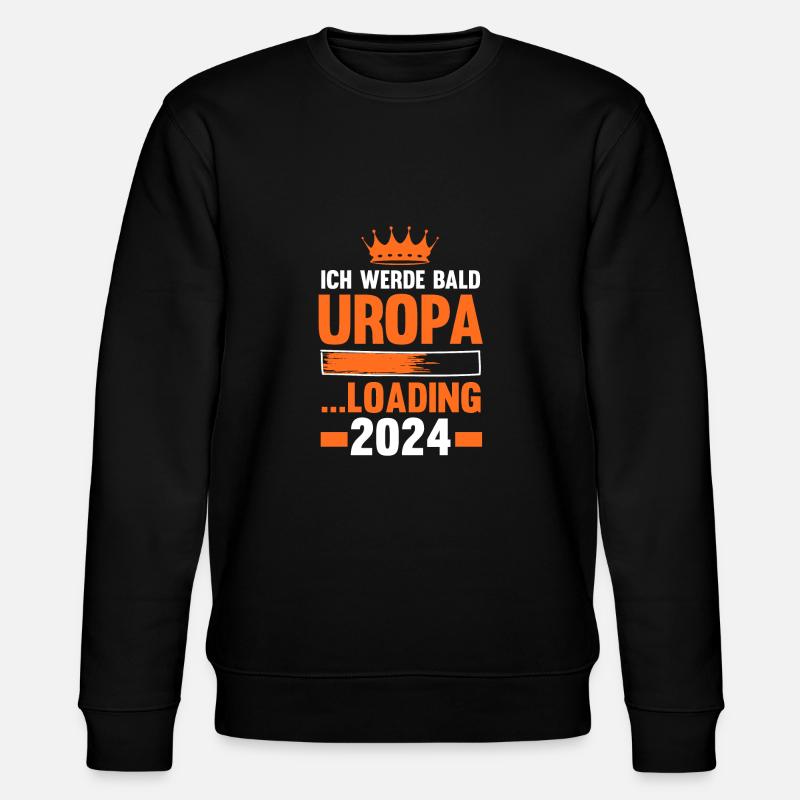 Werdender Uropa 2041 - Stanley/Stella Unisex Bio-Sweatshirt CHANGER - Schwarz