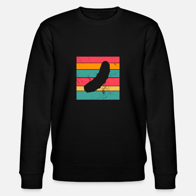 Gurke Gewürzgurke Retro Geschenk - Stanley/Stella Unisex Bio-Sweatshirt CHANGER  - Schwarz