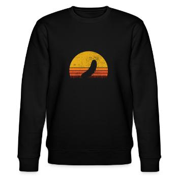 Gurke Gewürzgurke Retro Geschenk - Stanley/Stella Unisex Bio-Sweatshirt CHANGER  - Schwarz - Vorne - Nik (191cm) & Marisol (170cm)