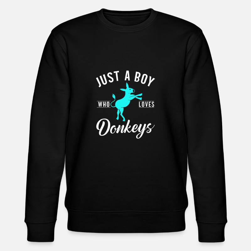 Donkey Lover Gifts - Stanley/Stella Unisex Bio-Sweatshirt CHANGER  - Schwarz