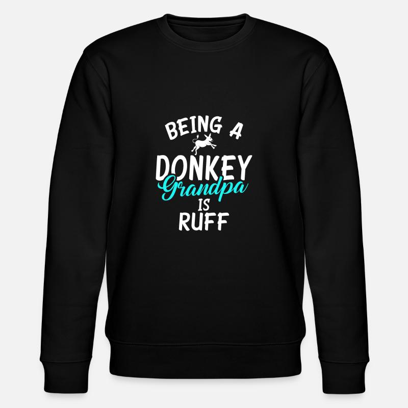 Donkey Lover Gifts - Stanley/Stella Unisex Bio-Sweatshirt CHANGER  - Schwarz