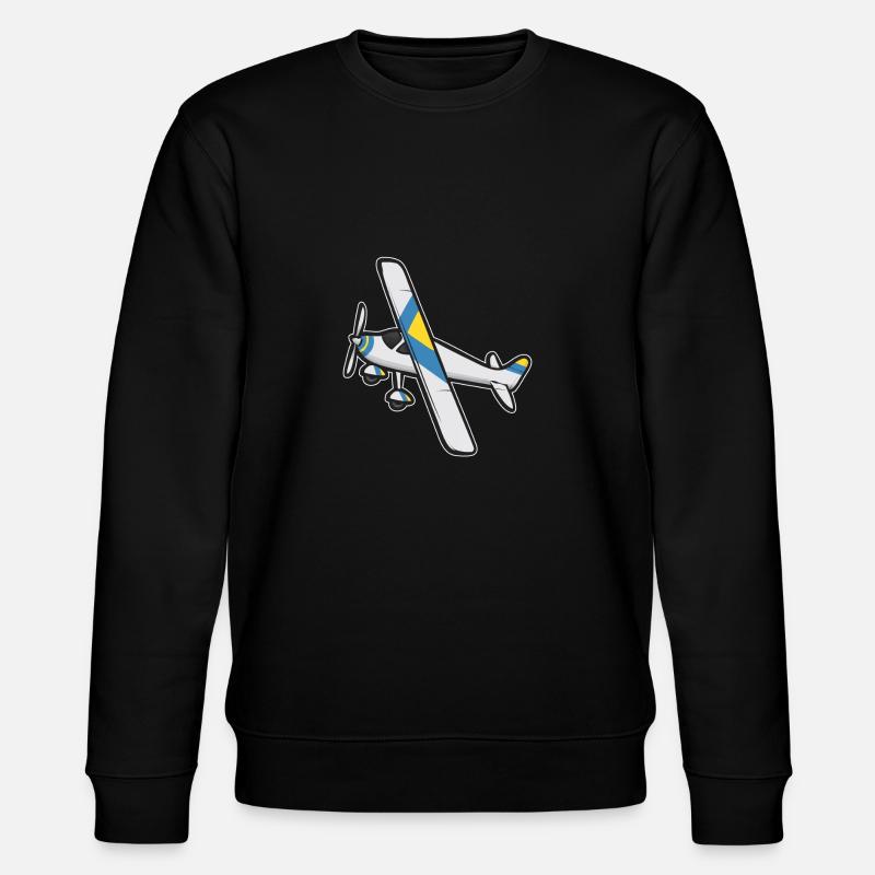 Remote Controlled Airplane Model Airplane - Stanley/Stella CHANGER Unisex Organic Sweatshirt - black
