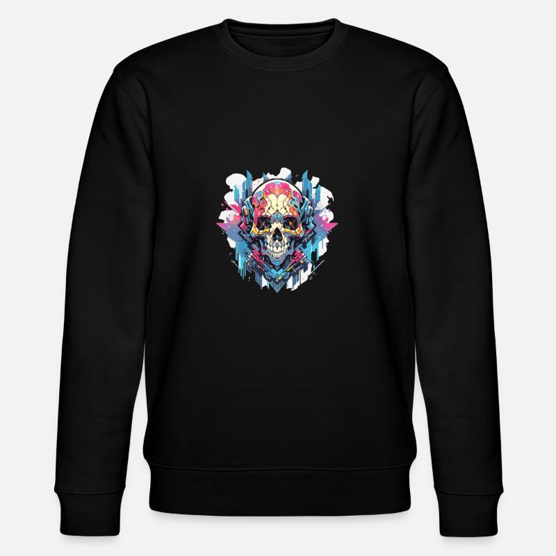 Skull Skull Skull Skeleton Bone - Stanley/Stella CHANGER Unisex Organic Sweatshirt - black