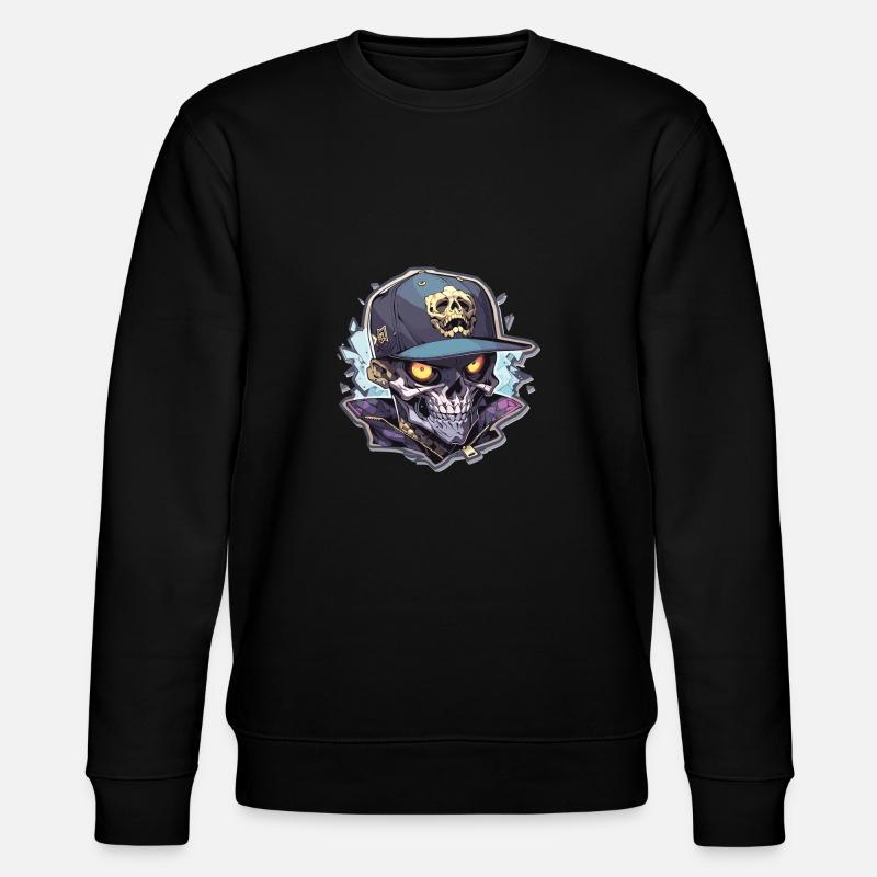 Totenkopf - Stanley/Stella Unisex Bio-Sweatshirt CHANGER  - Schwarz