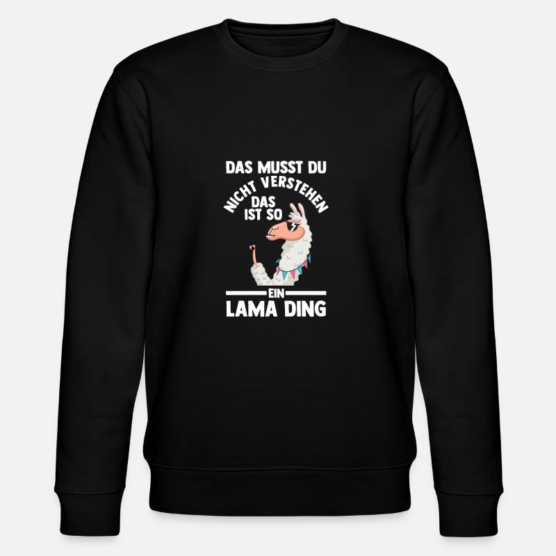 Lama - Stanley/Stella Unisex Bio-Sweatshirt CHANGER  - Schwarz