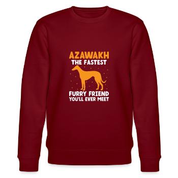 Azawakh Hundebesitzer Arabischer Windhund Tuareg Sloughi - Stanley/Stella Unisex Bio-Sweatshirt CHANGER  - Burgunderrot - Vorne - Nik (191cm) & Marisol (170cm)
