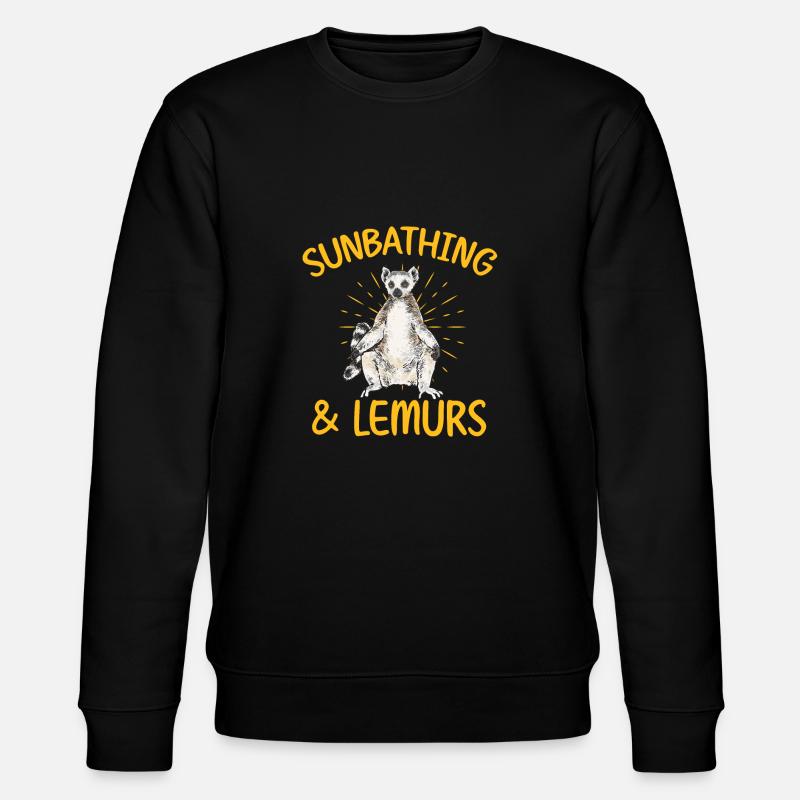 Lemur Catta Ring-tailed lemur - Stanley/Stella CHANGER Unisex Organic Sweatshirt - black