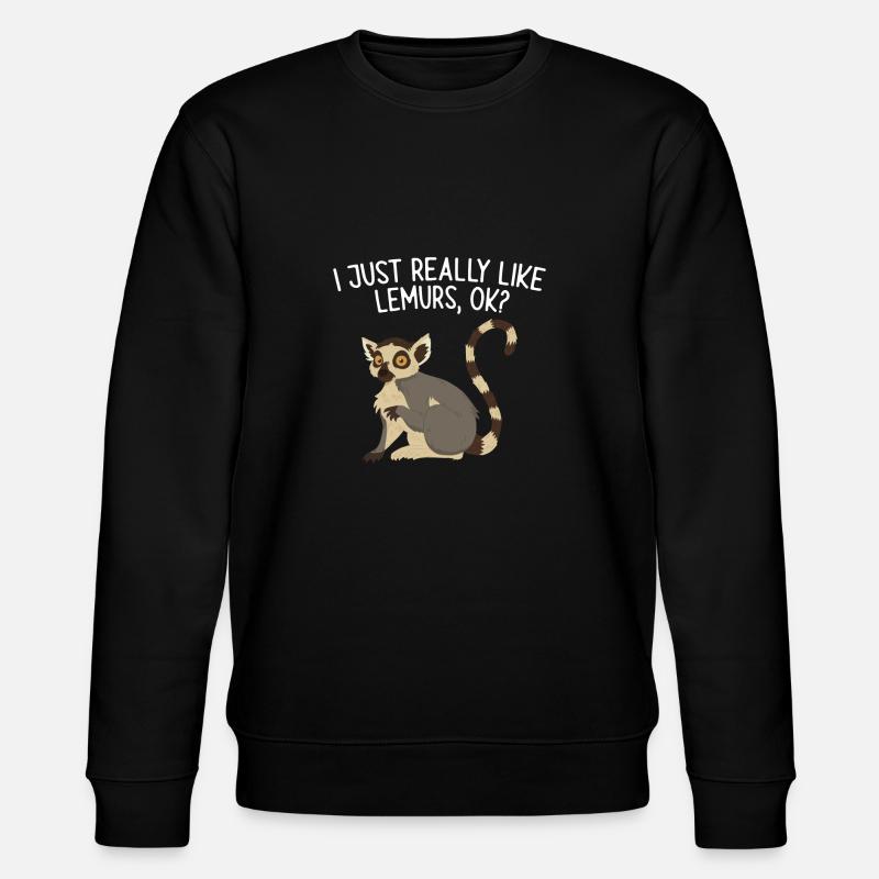 Lemur Catta Ring-tailed lemur - Stanley/Stella CHANGER Unisex Organic Sweatshirt - black