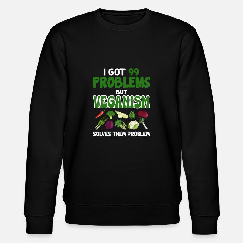 Vegan Veganismus - Stanley/Stella Unisex Bio-Sweatshirt CHANGER - Schwarz