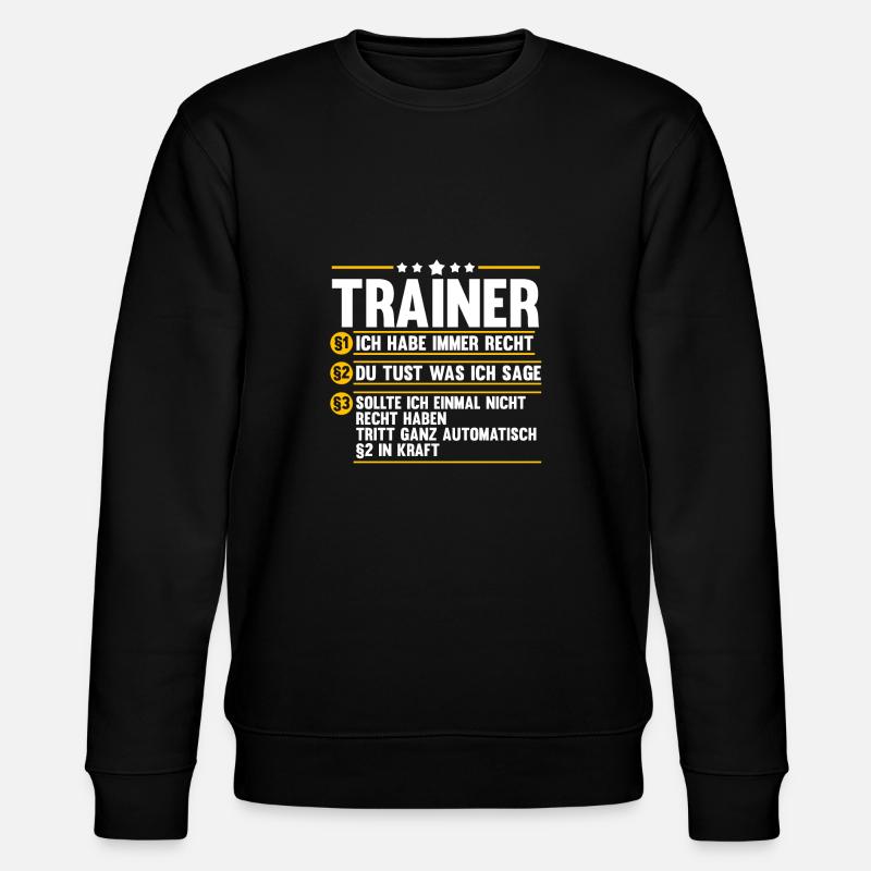Sportmannschaft Trainer - Stanley/Stella Unisex Bio-Sweatshirt CHANGER  - Schwarz