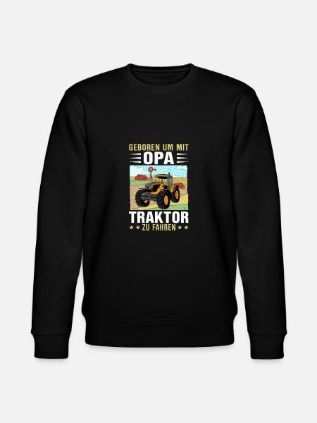 Opa Traktor Bauernhof Geschenk - Stanley/Stella Unisex Bio-Sweatshirt CHANGER - Schwarz