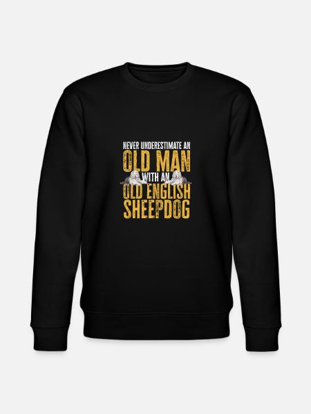 Old English Sheepdog Sheepie Bobtail - Stanley/Stella CHANGER Unisex Organic Sweatshirt - black