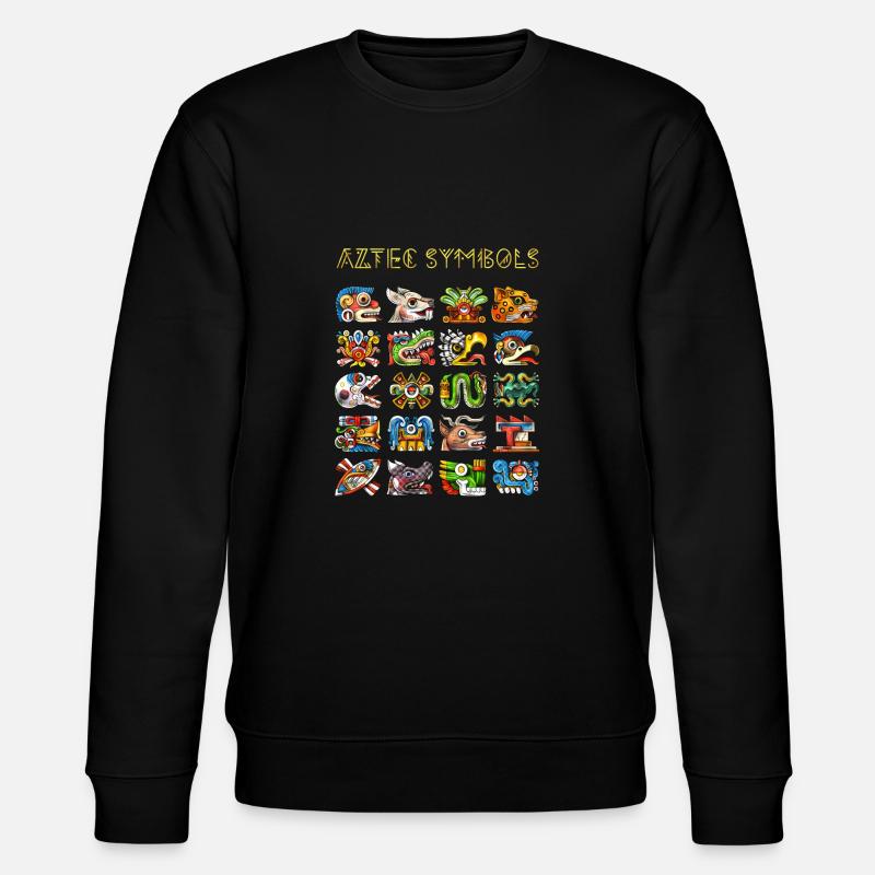 Aztekische Symbole - Stanley/Stella Unisex Bio-Sweatshirt CHANGER  - Schwarz