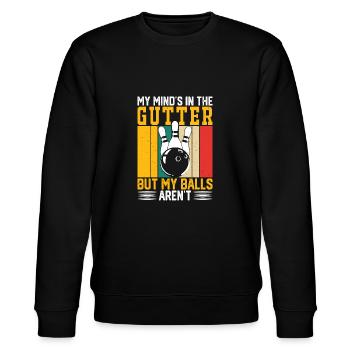 Bowling - Stanley/Stella Unisex Bio-Sweatshirt CHANGER  - Schwarz - Vorne - Nik (191cm) & Marisol (170cm)