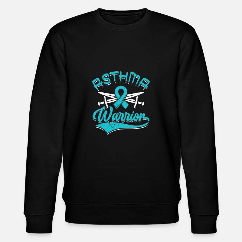 Asthma-krieger Asthmakämpfer Wheezy - Stanley/Stella Unisex Bio-Sweatshirt CHANGER  - Schwarz
